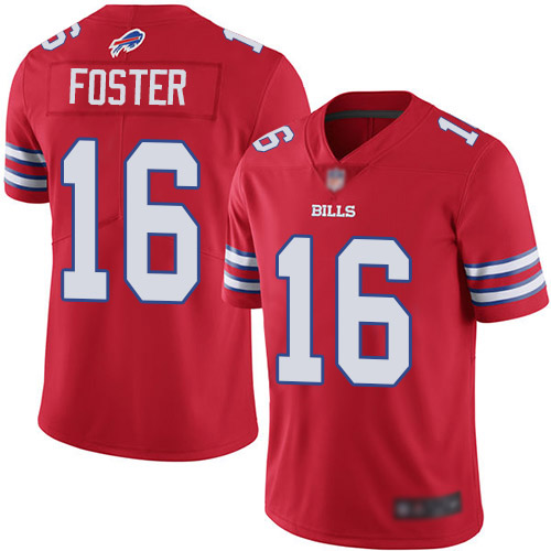 Men Buffalo Bills #16 Robert Foster Limited Red Rush Vapor Untouchable NFL Jersey